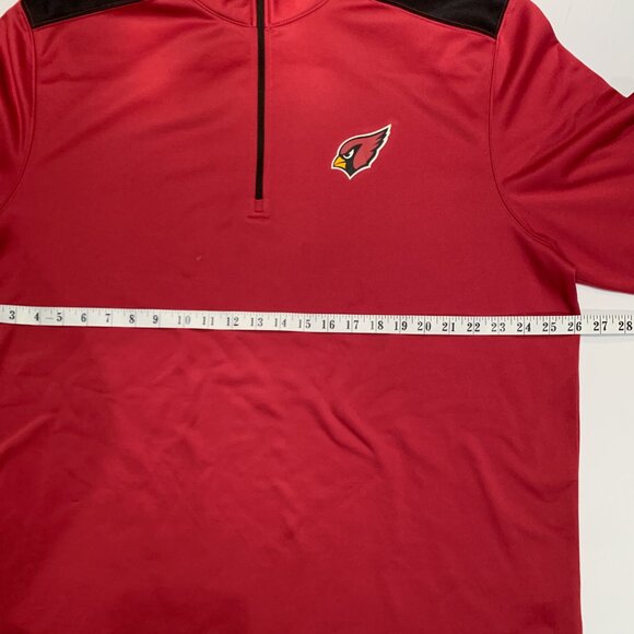 NFL Arizona Cardinals Quarter Zip Men's Sweater 2XL Red Pullover Team Apparel - Picture 4 of 9